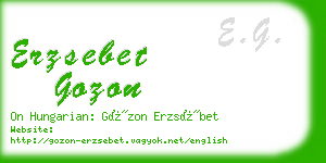 erzsebet gozon business card